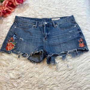 Blank NYC Floral Embroidered Hiker Shorts sz 28